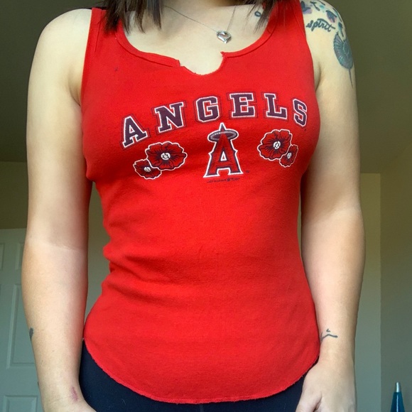 Red Los Angeles Angels Tank Top - Picture 2 of 5